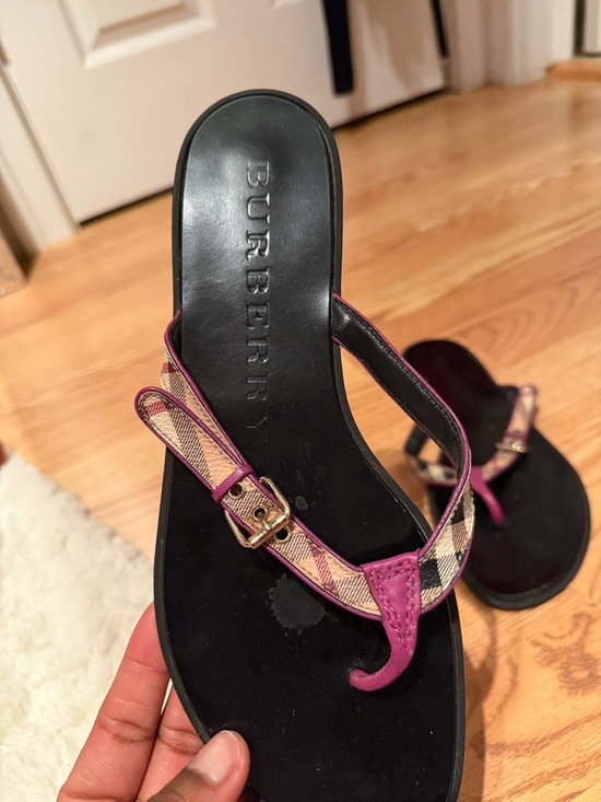 Burberry nova check pattern thong sandals - Picture 2 of 2